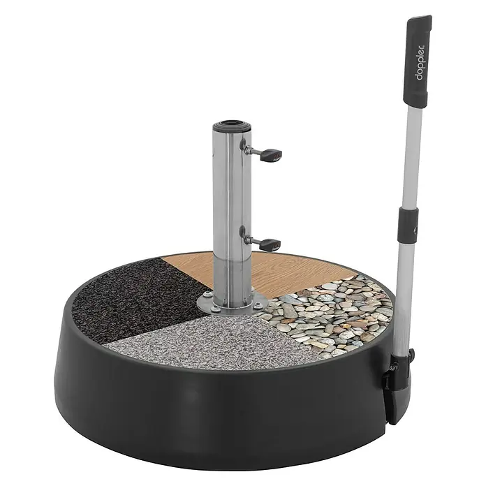 Doppler Expert Schirmständer rund Easy Move Switch - 50 kg - Vorderansicht