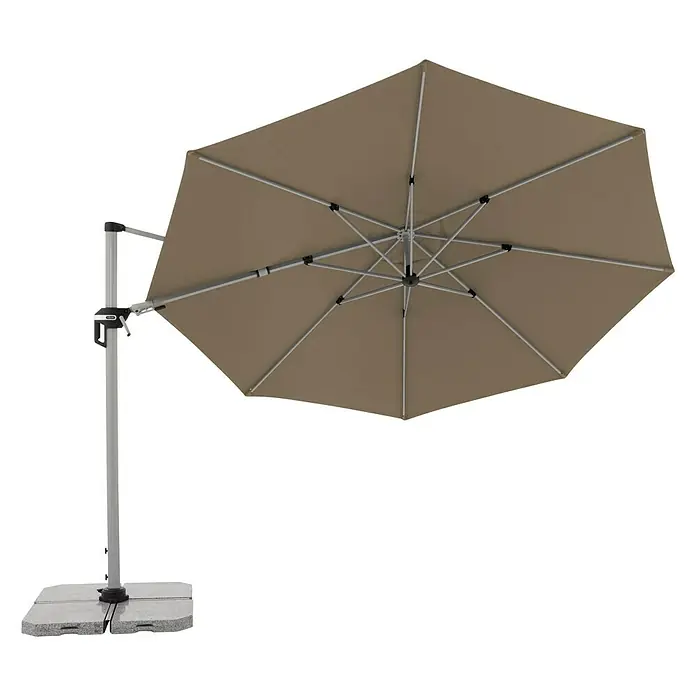 Doppler Active Pendelschirm - Greige, 370 cm - Rechte Seitenansicht