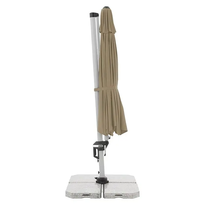 Doppler Active Pendelschirm - Greige, 370 cm - Rechte Seitenansicht
