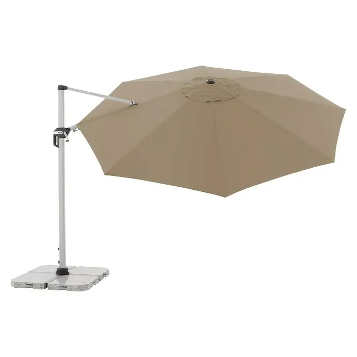 Doppler Active Pendelschirm - Greige, 370 cm - Rechte Seitenansicht