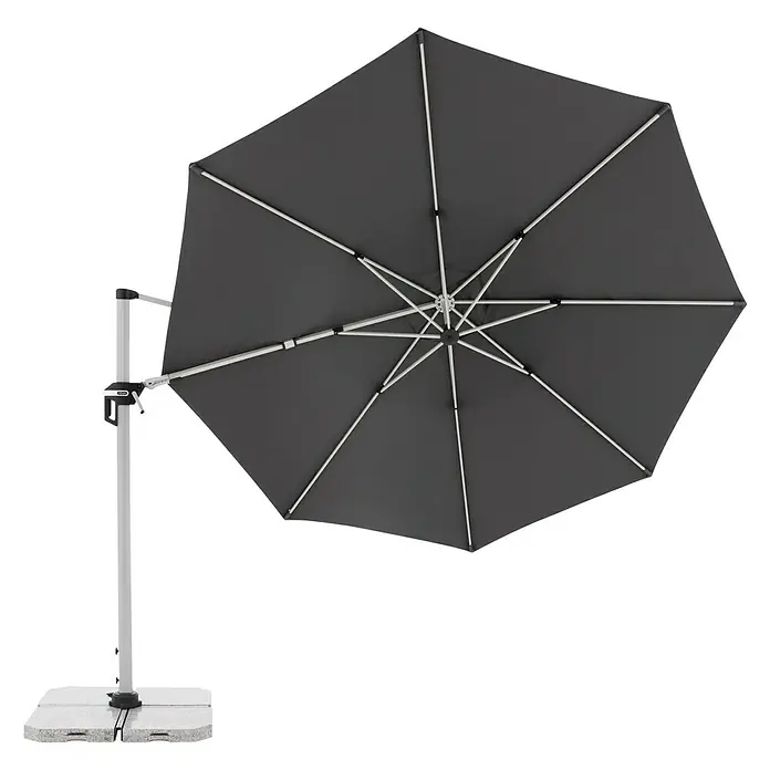 Doppler Active Pendelschirm - Anthrazit, 370 cm - Rechte Seitenansicht