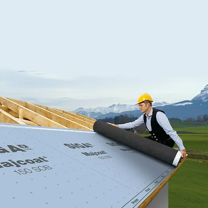 Siga Dachbahn Majcoat 150 SOB - L x B: 20 x 1,5 m, Inhalt ausreichend für ca.: 30 m² - Anwendungsbeispiel