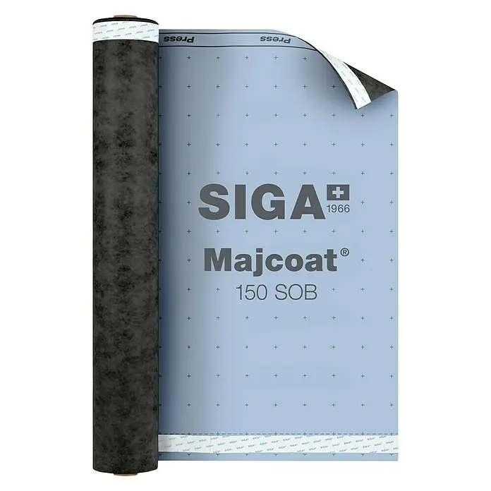 Siga Dachbahn Majcoat 150 SOB - L x B: 20 x 1,5 m, Inhalt ausreichend für ca.: 30 m² - Vorderansicht