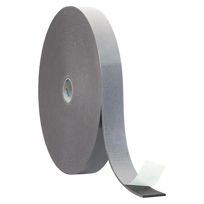 Siga Klebeband Nageldichtband - L x B: 30 m x 50 mm, Außen, Grau, Selbstklebend - Diagonale Ansicht