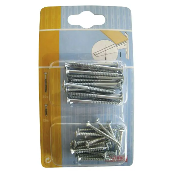 Regalux Kit de tornillos Boardfix - 40 uds., Apto para: Estantes - Vista frontal