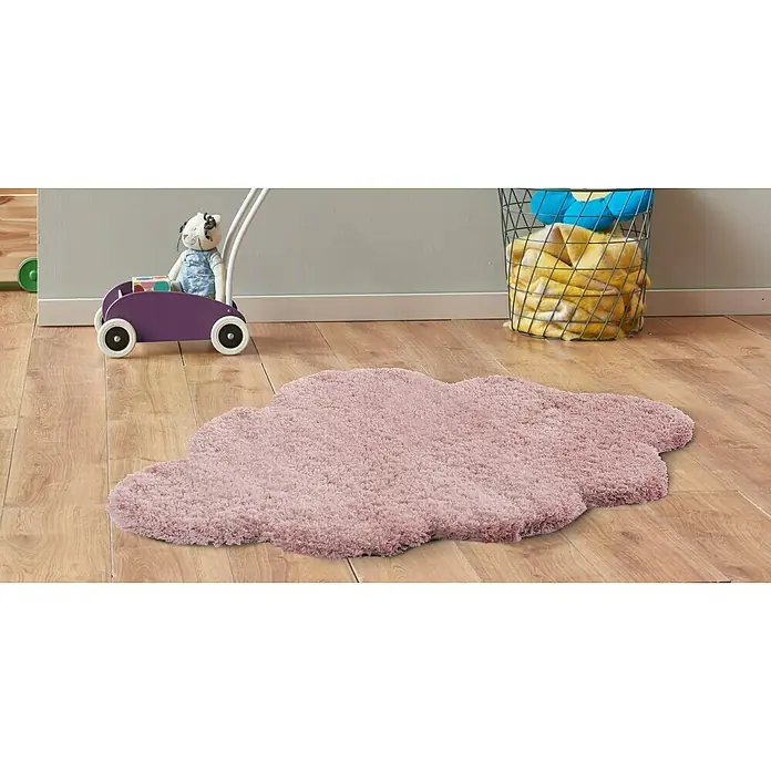 Alfombra Nube - Rosa, 90 x 60 cm, 100% poliéster microfibra - Foto ambiente