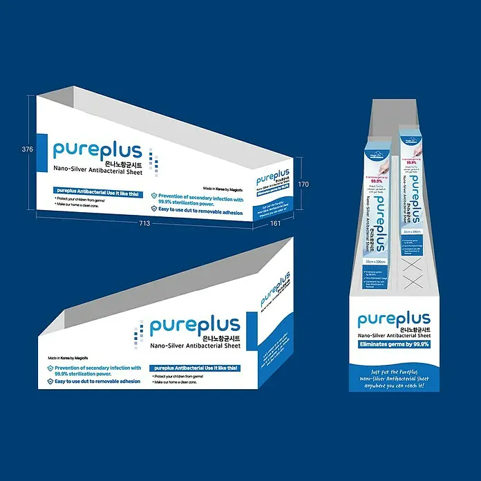 Rollo adhesivo anti bacteriano - Para interior