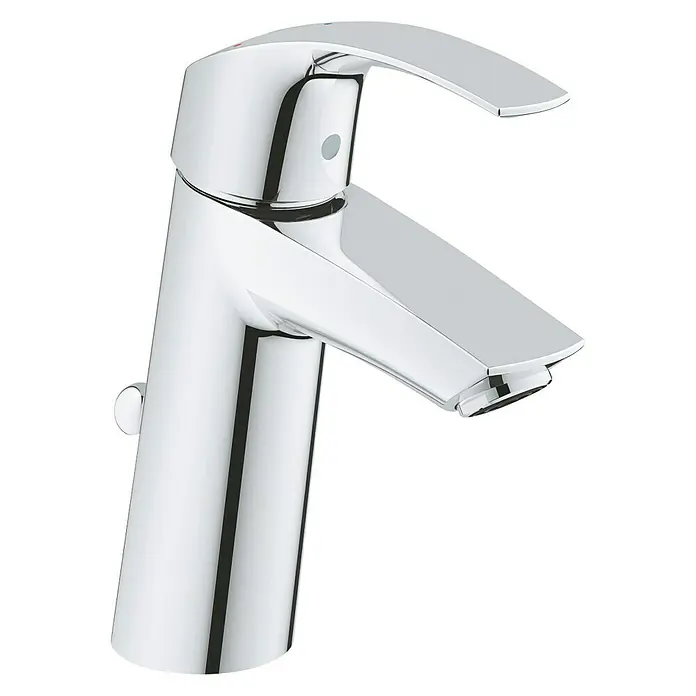 Grohe Eurosmart Waschtischarmatur M-Size - Mit Zugstange, Chrom, Energiespar-Funktion - Rechte Seitenansicht