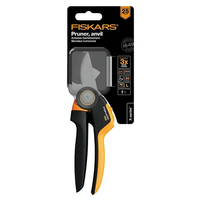 Fiskars X-series Gartenschere P941 - Amboss, Max. Aststärke: 24 mm - Ansicht von oben