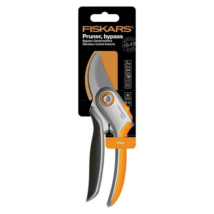 Fiskars Plus Gartenschere P531 - Bypass, Max. Aststärke: 24 mm - Ansicht von oben