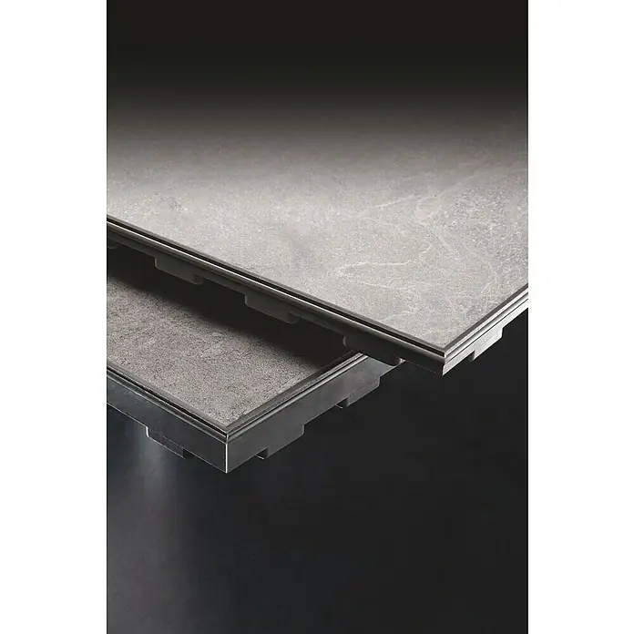 Feinsteinzeugfliese Click and Go Square Concrete - 60 x 60 cm, Grau, Matt - Detailaufnahme
