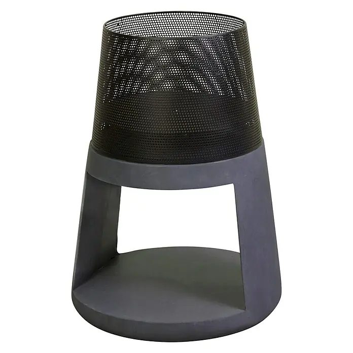 Elite Feuerkorb - Ø x H: 54 x 72 cm, Grau, Schwarz - Vorderansicht