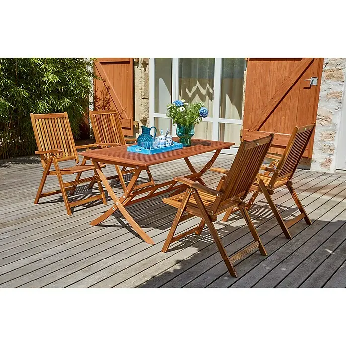 Sunfun Diana Fotelja sa pozicijama - Š x D x V: 56 x 75,5 x 105 cm, Natur, Preklopno - Živopisni prikaz