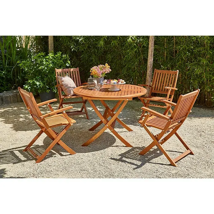 Sunfun Diana Vrtna stolica - Š x D x V: 55 x 58 x 90 cm, Akacija, Natur, Preklopno - Živopisni prikaz