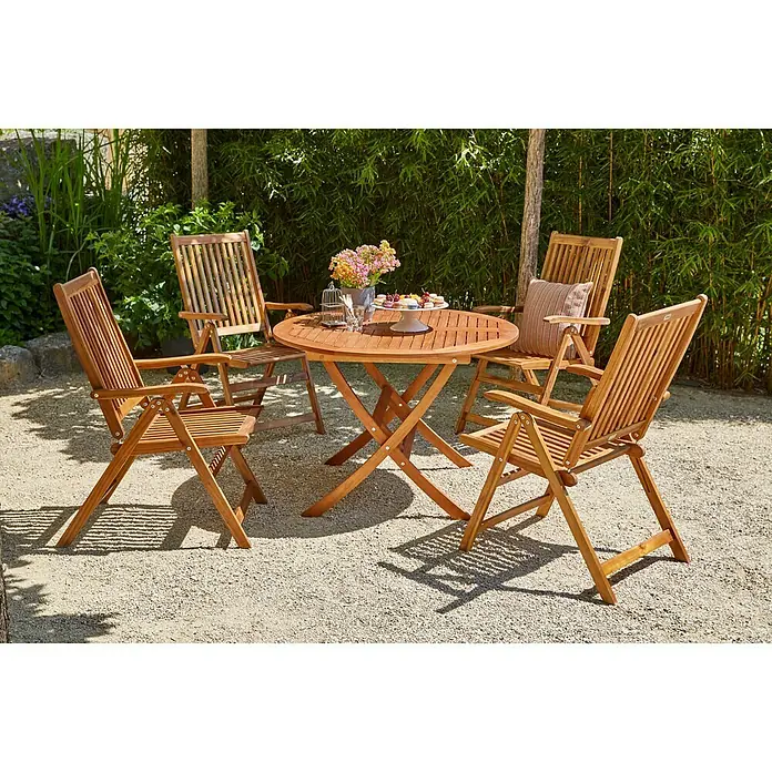 Sunfun Diana Fotelja sa pozicijama - Š x D x V: 56 x 75,5 x 105 cm, Natur, Preklopno - Živopisni prikaz