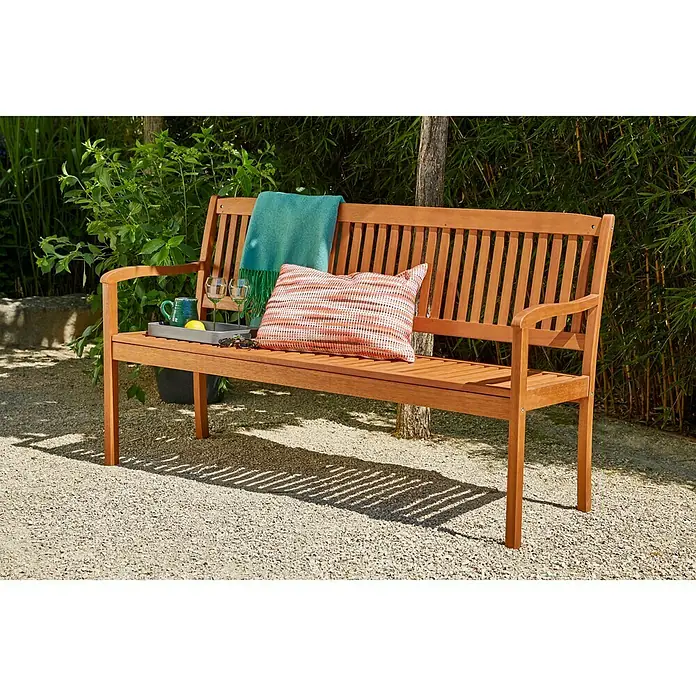 Sunfun Diana Gartenbank - B x T x H: 156 x 59,4 x 90 cm, Natur - Stimmungsaufnahme