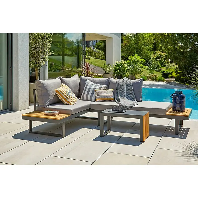 Sunfun Tatjana Vrtna sofa Alexis - Š x D x V: 175 x 78 x 70 cm, Antracit - Živopisni prikaz