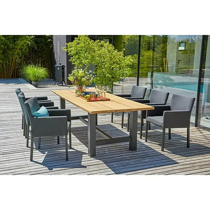 Sunfun Gartensessel Aria - B x T x H: 63 x 54 x 84 cm, Anthrazit - Stimmungsaufnahme