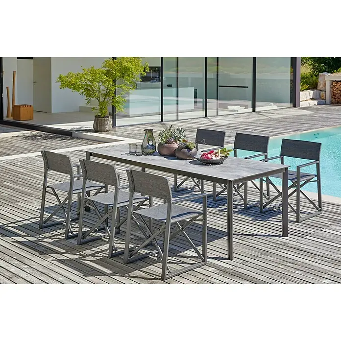 Sunfun Maja Vrtna stolica - Š x D x V: 55 x 53 x 85 cm, Antracit, Preklopno - Živopisni prikaz