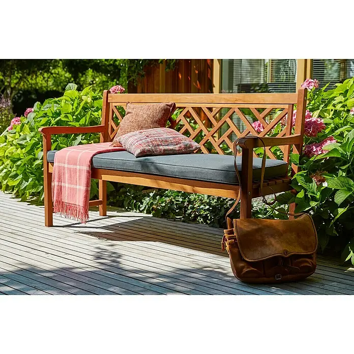 Sunfun Gartenbank - B x T x H: 158 x 61,5 x 91 cm, Natur - Stimmungsaufnahme