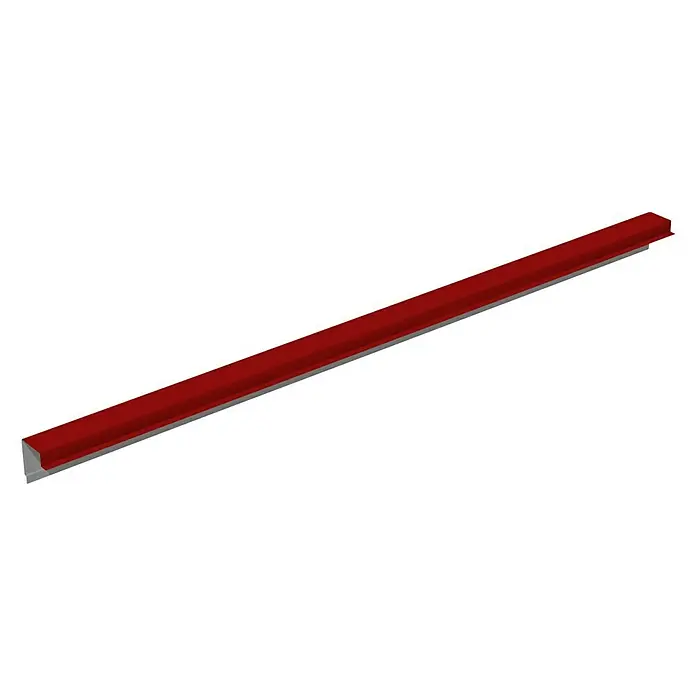 Isopan Perfil de remate lateral Isotego Rojo - 4 m x 30 mm x 30 mm, Acero - Vista angular