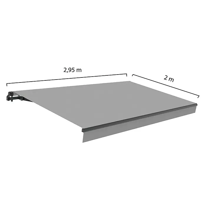 SmartSun Toldo de brazos articulados Noir Limited Edition Kit - Gris piedra, Ancho: 3 m, Caída: 2 m