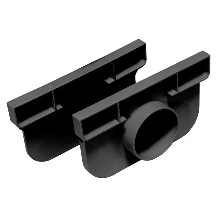 Dakota Tapa para canaleta 12 mm - Polipropileno, Negro - Vista angular