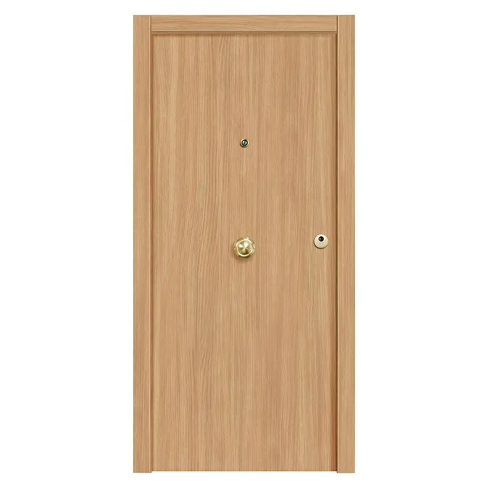 Solid Elements Puerta de entrada interior Semiblindada - 82,5 x 203 cm, Izquierda, Roble - Vista frontal