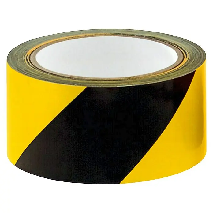 Stabilit Absperrband - 66 m x 50 mm, Gelb/Schwarz - Diagonale Ansicht