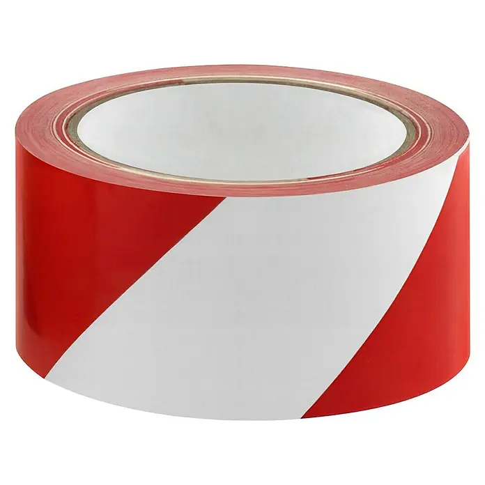 Stabilit Traka za označavanje - 66 m x 50 mm, Crveno-bijele boje - Dijagonalni pogled
