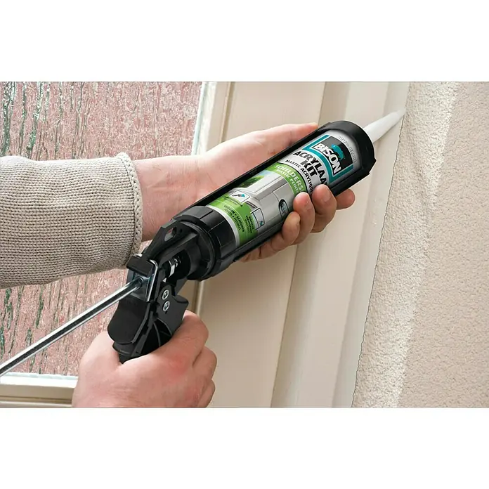 Bison Acryl afdichtkit Structuur - Wit, 300 ml - Toepassingsvoorbeeld
