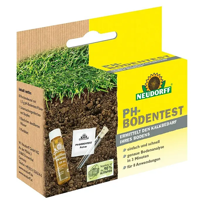Neudorff pH-Bodentest - Inhalt ausreichend für ca.: 8 Tests - Vorderansicht
