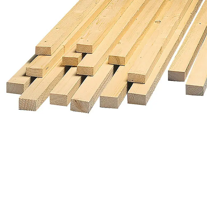 Listón de madera - 300 x 4,8 x 2,4 cm, Abeto rojo/abeto, Aserrado - Primer plano