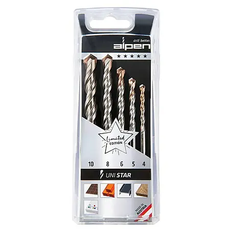 Alpen  Mehrzweck-Bohrer-Set Uni Star