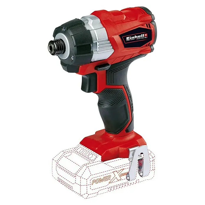 Einhell Llave de impacto de batería TE-CI 18 Li Brushless-Solo - Sin batería, 18 V, Número de revoluciones de marcha en vacío: 2.900 r.p.m. - Vista angular