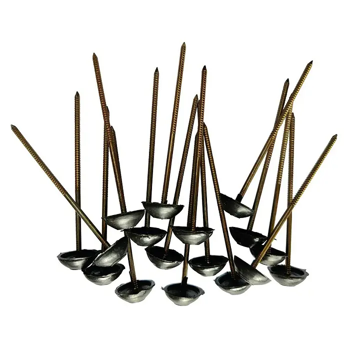 Fijación para placa ondulada bituminosa - 100 ud., Cubiertas de tejado bituminosas, Negro - Vista frontal