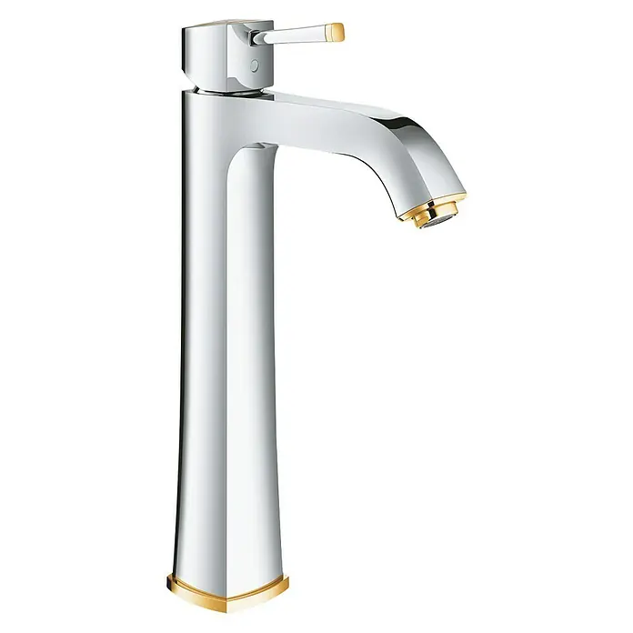 Grohe Grandera Waschtischarmatur XL-Size - Chrom/Gold - Diagonale Ansicht