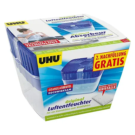 UHU  Luftentfeuchter Originalpack +2. Nachfüllung gratis