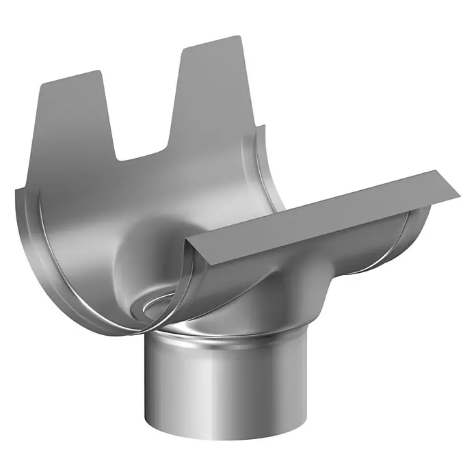 Sarei Rinnenstutzen - Nennweite: 100/80 mm, Aluminium, Natur - Diagonale Ansicht
