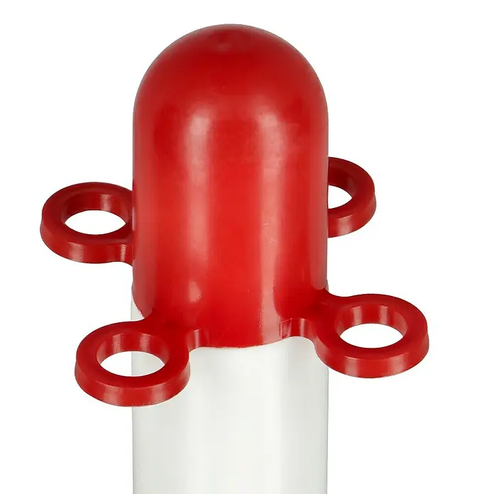 Sperrpfosten - Ø x H: 45 x 850 mm, Polypropylen, Rot/Weiß - Detailaufnahme