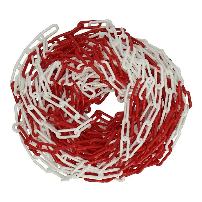 Stabilit Absperrkette - Ø x L: 6 mm x 25 m, Rot/Weiß - Ansicht von oben