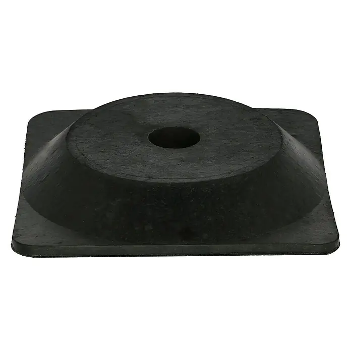 Befestigungssockel - Schwarz, L x B: 265 x 265 mm, 1 Stk. - Diagonale Ansicht