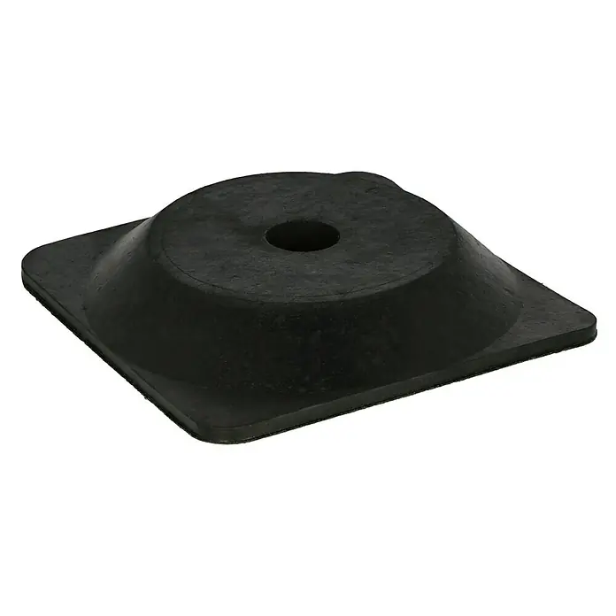 Befestigungssockel - Schwarz, L x B: 265 x 265 mm, 1 Stk. - Diagonale Ansicht
