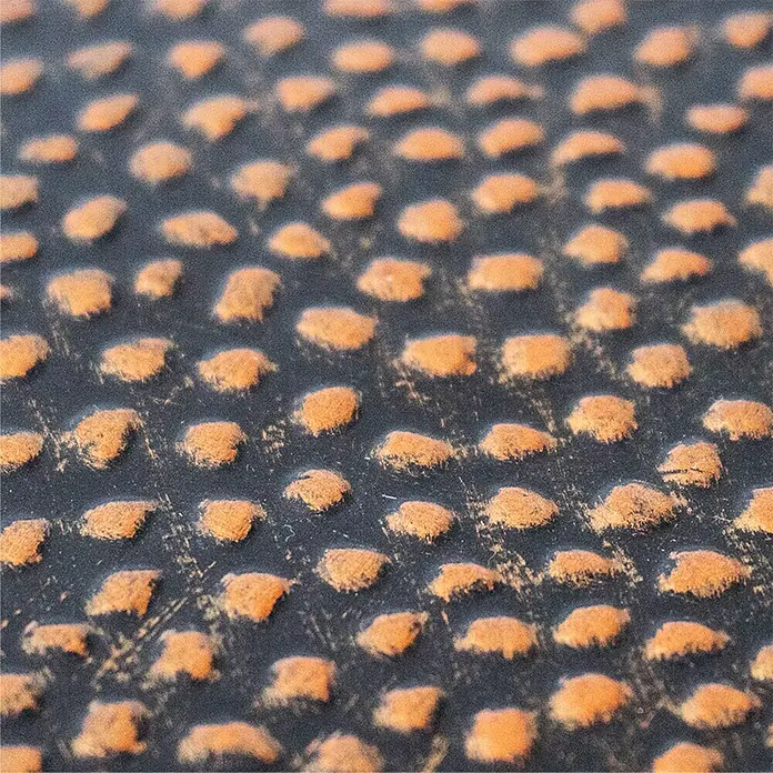Beistelltisch Metall - Ø x H: 56 x 53 cm, Anthrazit, Kupfer - Detailaufnahme