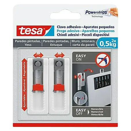 Tesa  Clavo adhesivo ajustable