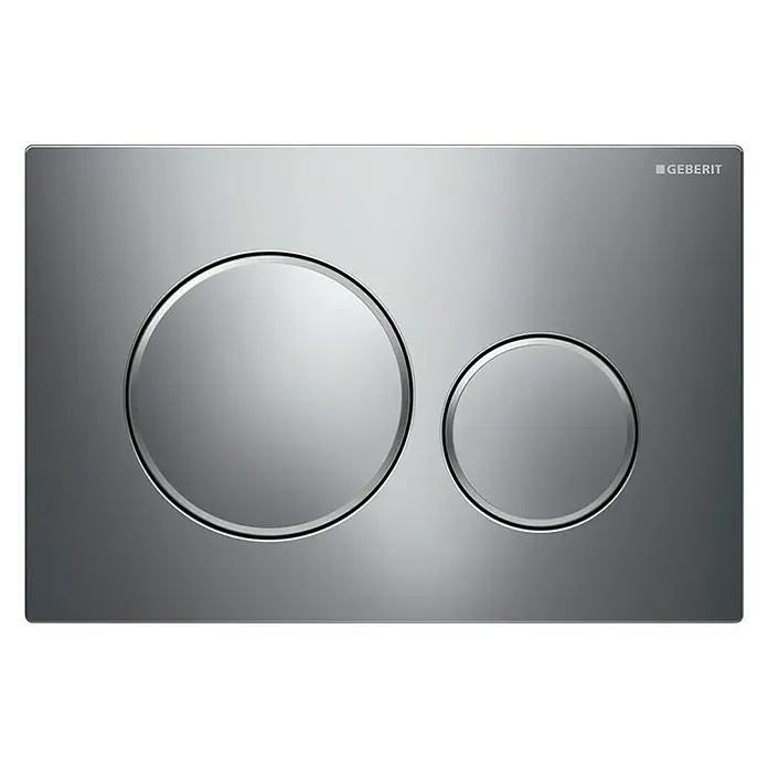 Geberit Betätigungsplatte Sigma 20 - Chrom Hochglanz, 2-Mengen-Spülung - Vorderansicht