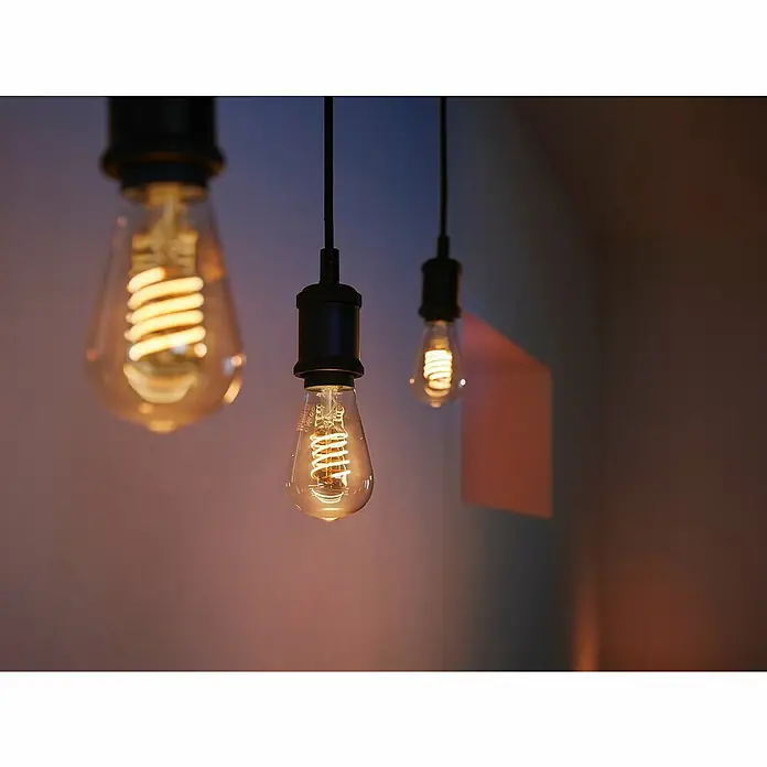 Philips Hue LED žarulja - E27, 7 W, Topla bijela, ST64, Može se prigušiti - Živopisni prikaz