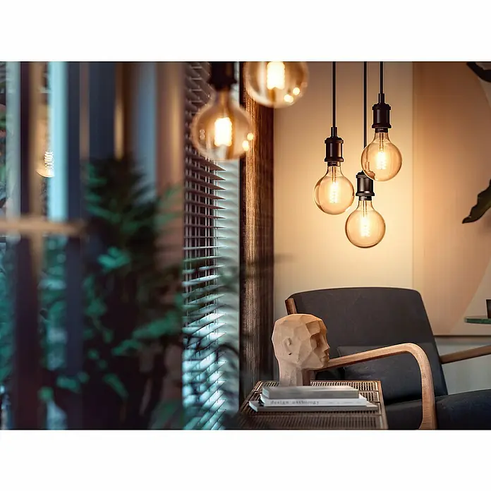 Philips Hue LED žarulja White Filament - E27, 7 W, Topla bijela, G93, Može se prigušiti - Živopisni prikaz