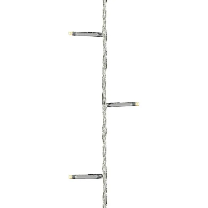Guirnalda luminosa LED Transparente - Para exterior, 19,95 m, 400 luces, Color de luz: Blanco cálido - Primer plano