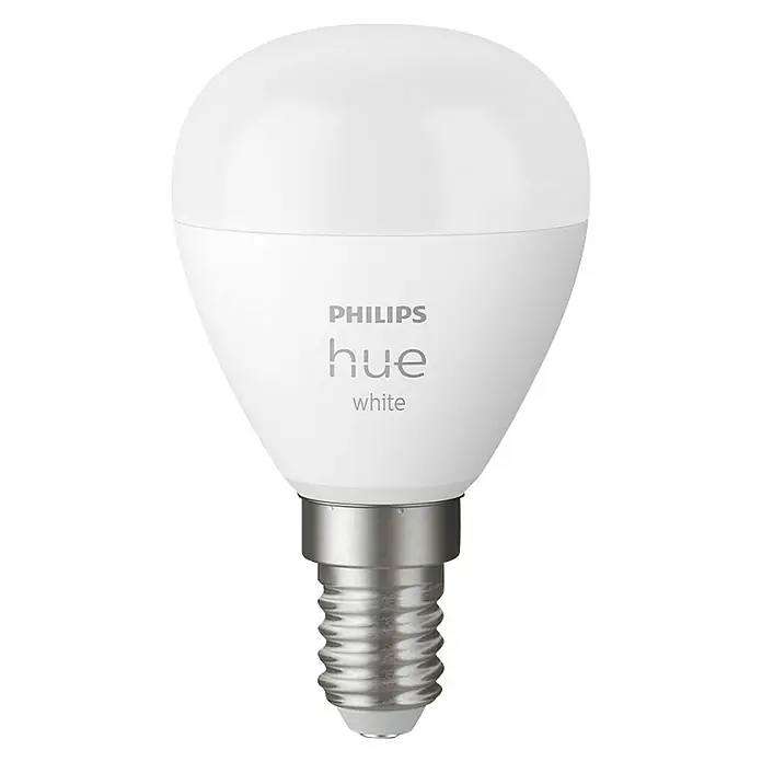 Philips Hue LED-Leuchtmittel Luster - E14, 5,7 W, Warmweiß, Tropfen, 1 Stk. - Vorderansicht